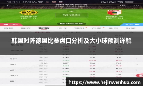 韩国对阵德国比赛盘口分析及大小球预测详解